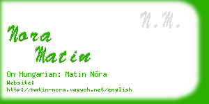 nora matin business card
